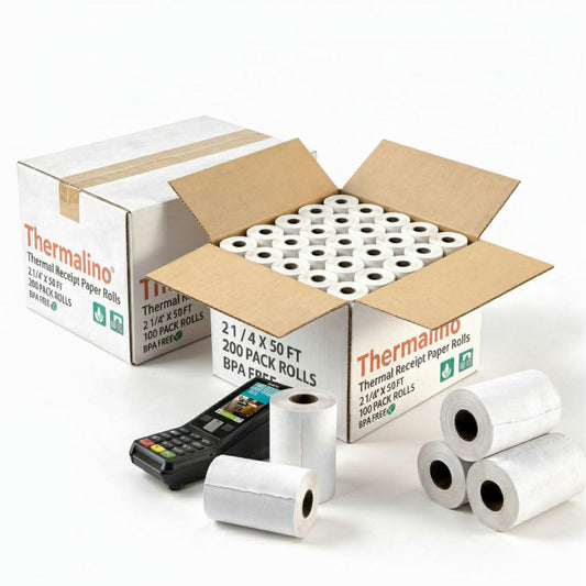 2 1/4" x 50' POS Paper - 100 Rolls - 2 1/4" x 50' Thermal Receipt Paper Rolls BPA Free).